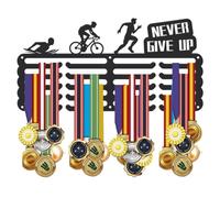 SUPERDANT Triatlón Medallas Colgador Expositor de Medallas Organizador Soporte de Exhibición Montaje en Pared Carreras 5 Filas 20 Percha para Regalos para Deportistas