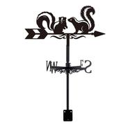 SUPERDANT Veleta de viento en forma de rompecabezas para techo Veletas De Jardín con forma de animal Veleta de Medallas Mephitis para cobertizos Indicador de dirección del viento negro para patio