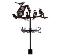 SUPERDANT Veleta de viento para casa de pájaros, paleta de metal para jardín, granja, herramienta de medición de viento decorativa al aire libre, indicador de dirección del viento, paletas de hierro
