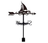 SUPERDANT Veleta Veleta Montaje Velento de Metal Veleta Techo Poste Jardín Veleta de Metal Barcos de Vela de época Dirección Viento Granja Patio Granja Cobertizos Jardín