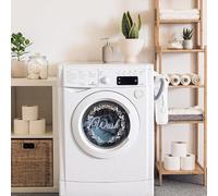 SUPERDANT Wash & Dry Quotes Pegatinas de Pared Vinilo Decoración de la Pared Pegatinas DIY Saying Wall Art Decal Sticker para Lavandería Decoración Del Hogar pálido 590x300 mm