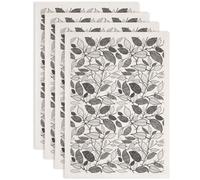 Superdente 4 piezas transferencia cerámica gran formato 52×37cm ajustable papel transferencia con hojas abstractas para jarrones tazas y platos de cerámica negro