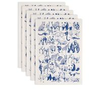 Superdente 5 piezas de papel de transferencia bajo esmaltado animales salvajes para cerámica Tigre Panda calcomanías cerámicas pegatinas transferencia suministros DIY Artesanía Calcomanía esmalte en
