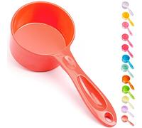 SUPERDESIGN - Cuchara de comida para perros y gatos, cuchara de hielo, cuchara de harina, cucharadas de caramelos, taza medidora seca, cuchara de plástico para recipientes y congelador, 1 taza de