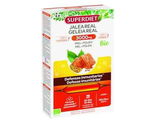 SUPERDIET - JALEA REAL 3000MG - FORMULA PATENTADA - DEFENSAS INMUNITARIAS - ULTRA DOSIFICADO -20 AMPOLLAS DE 15ML