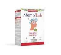 SUPERDIET - MEMOFLASH - Mantenimiento de la memoria - Refuerza la concentración - Fabricado en Francia - 60 Cápsulas