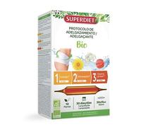 SUPERDIET - PROTOCOLE ADELGAZANTE BIO - Adelgazamiento - Programa Trifásico Completo - Fabricado en Francia - 20 Ampollas de 15ml