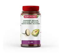 SUPERDIET - RÁBANO NEGRO ALCACHOFA BIO - Aliado del Hígado - Contribuye al drenaje - Fabricado en Francia - 80 Comprimidos