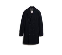 SUPERDRY Abrigo de lana azul oscuro | M