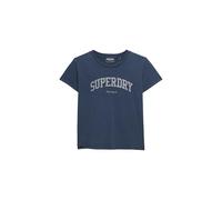 Superdry ATH ESS Fitted Graphic tee Camiseta, Lauren Navy, 42 Mujeres