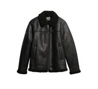 SUPERDRY Blusón de imitación de cuero negro | XL
