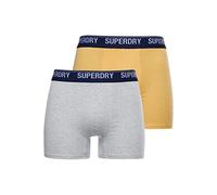 Superdry Boxer Multi Double Pack, Yellow/Grey, S para Hombre