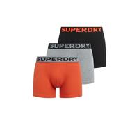 Superdry Calzoncillos Tipo bóxer para Hombre, Black/Bright Orange Marl/Noos Grey Marl, M