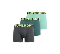 Superdry Calzoncillos tipo bóxer para hombre en paquete de, Triple verde/neón, M