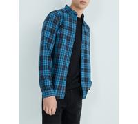 Superdry Camisa de algodón orgánico a cuadros vintage. Azul 2XL