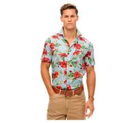 Superdry Camisa de hombre con estampado hawaiano, Hawaii Blue, XXL