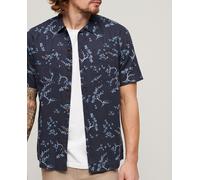 Superdry Camisa de hombre playera de manga corta. Azul índigo L