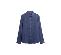 Superdry Camisa de lino bordada Vacation para hombre, Mariner Navy, XL