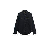 Superdry - Camisa Flannel 12a Jet Black, Negro , S