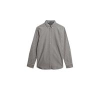 Superdry Camisa Oxford clásica de manga larga para hombre, Lauren Azul Marino Rayas/Amarillo, L