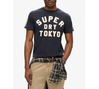 Superdry Camiseta a rayas con logotipo Vintage Logo Athletic. Azul marino S