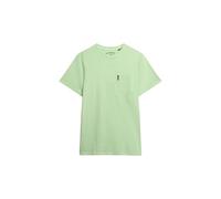 Superdry Camiseta clásica de bolsillo esencial para hombre, Verde Fresno Lavado, M