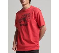 Superdry Camiseta con logotipo Vintage Logo Crossing Lines. Rojo 6/XXL
