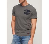 Superdry Camiseta de manga corta con detalle en el pecho Vintage Athletic. Gris M