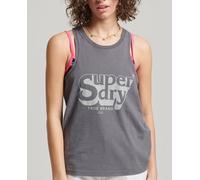 Superdry Camiseta de mujer de tirantes y logotipo Vintage Logo Shadow. Gris 34/8