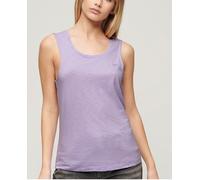 Superdry Camiseta de mujer sin mangas con escote amplio redondo. Lila 36/10
