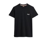Superdry Camiseta 'Essential' negro / blanco, Talla L