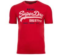 Superdry Camiseta Hombre VI Classic Tee, Cuello Redondo, Algodón, Verde