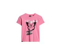 Superdry Camiseta 'Lo-fi Rock' rosa claro / negro / plata XS-S rosa claro / negro / plata