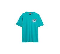 Superdry Camiseta para hombre de narrativa casual al aire libre de hierba azul L