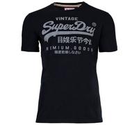 Superdry Camiseta Para Hombre - VI Classic Tee, Logo, Cuello Redondo, Sólido
