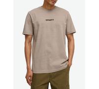 Superdry Camiseta suelta con micrologotipo estampado. Beige S