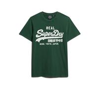 Superdry - Camiseta Verde de Algodón Vintage Logo JP - Tops - Hombre - Verde - L -
