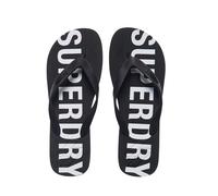 Superdry Chanclas para hombre Code Essential, Negro, Large