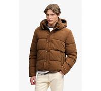 SUPERDRY Chaqueta acolchada con capucha, de pana. Color marrón tabaco