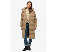 Plumífero largo con capucha de mujer Superdry S