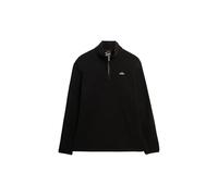 Superdry Chaqueta polar para hombre con media cremallera, Negro , XL