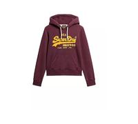Superdry - Chenille con Capucha Gráfica Borgoña - Sweatshirts & Hoodies - Mujer - Rojo - L -