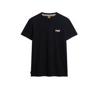 Superdry Hombre Camiseta EMB con Contraste Esencial, Black, L