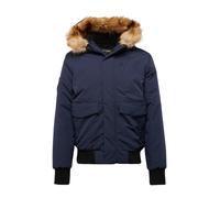 Superdry COAT EVEREST HOODED PUFFER BOMBER Nordic Chrome Navy M HOMBRE