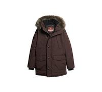 Superdry COAT EVEREST FAUX FUR HOODED PARKA Dark Brown S HOMBRE