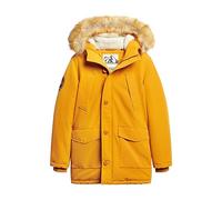 Superdry COAT EVEREST FAUX FUR HOODED PARKA Mustard Yellow S HOMBRE