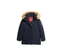 Superdry COAT EVEREST FAUX FUR HOODED PARKA Nordic Chrome Navy 8 MUJER