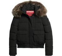 Superdry COAT EVEREST HOODED PUFFER BOMBER Jet Black 8 Mujer