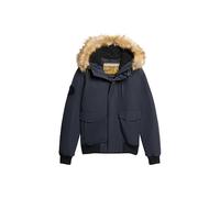 Superdry COAT EVEREST HOODED PUFFER BOMBER Nordic Chrome Navy M HOMBRE