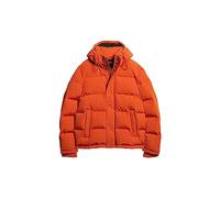 Superdry COAT EVEREST SHORT HOODED PUFFER Pureed Pumpkin Orange S HOMBRE